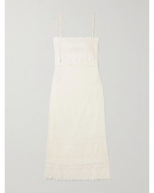 cream linen wrap dress Linen Wrap Dress L