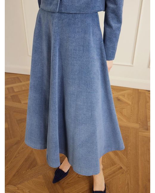 Altuzarra Blue Varda Paneled Denim Midi Skirt