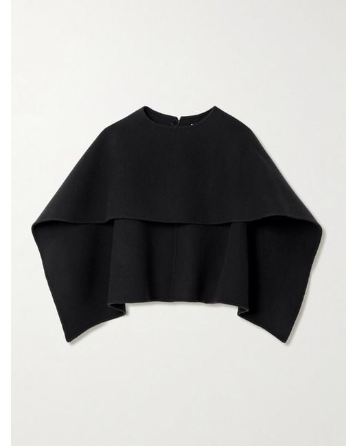 Calvin Klein Black Taylor Wool And Cashmere-Blend Cape