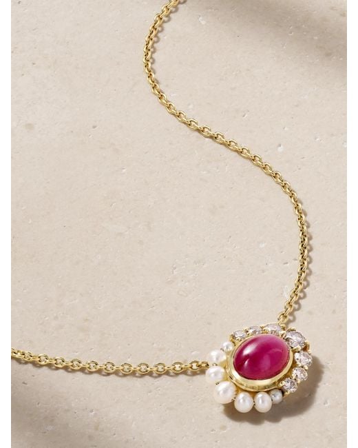 AMRAPALI LONDON Natural Navratna Kette Aus 18 Karat Mit Mehreren Steinen