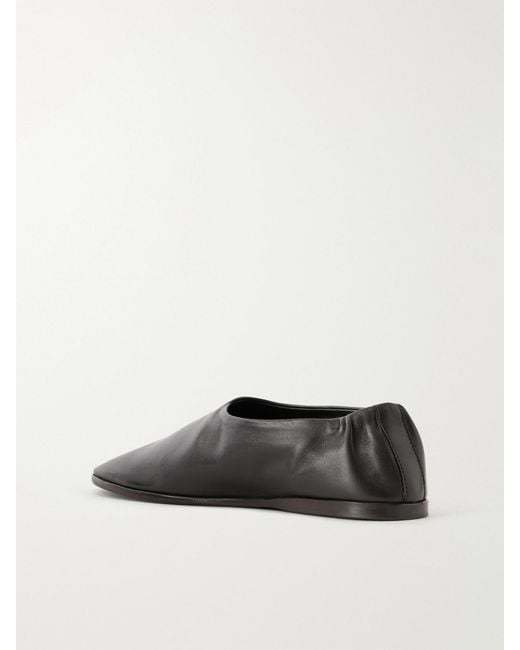 Lemaire Brown Glove Leather Slip-Ons
