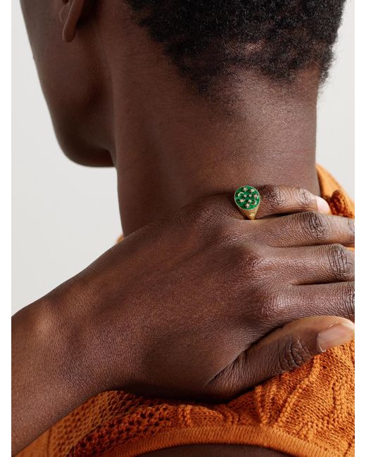 L'Atelier Nawbar Green 18-Karat, And Diamond Ring