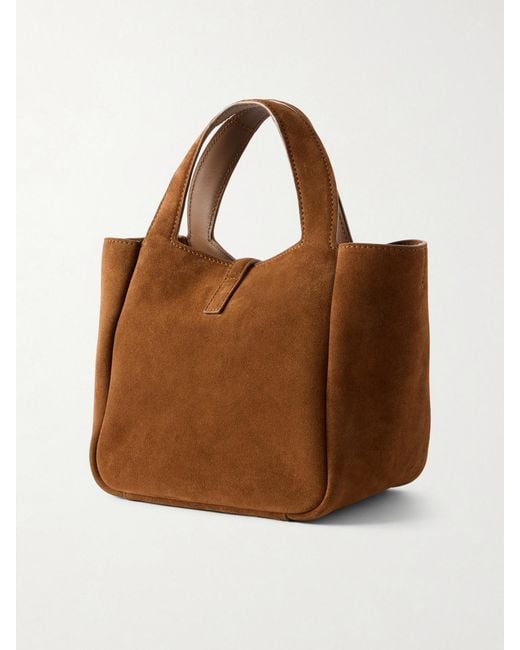 Saint Laurent Brown Le 5 À 7 Baby Bea Suede Shoulder Bag