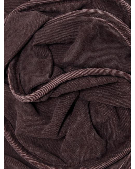 Magda Butrym Brown Mini-Jeansrock Mit Twist-Detail