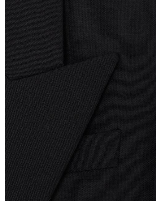 Saint Laurent Black Doppelreihiger Blazer Aus Grain De Poudre Aus Wolle