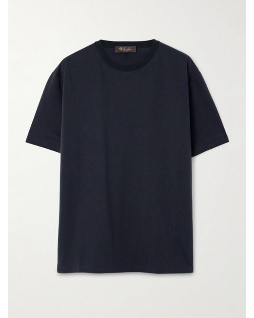 Loro Piana Blue Neo Cotton-Jersey T-Shirt