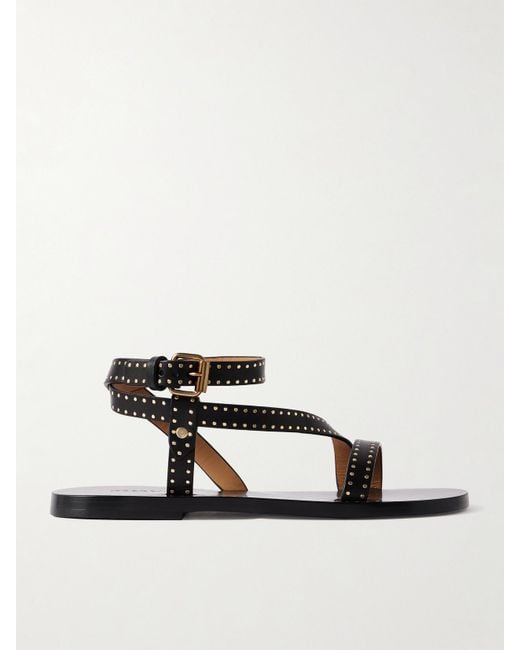 Isabel Marant Black Jopee Studded Leather Sandals