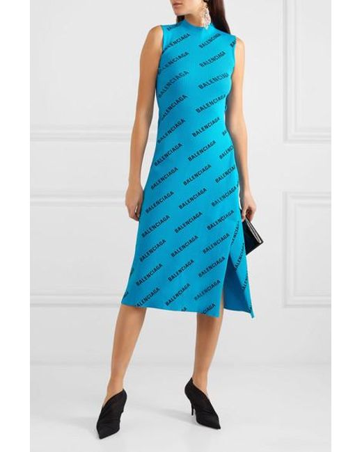 Ribbed-knit Wrap Dress 