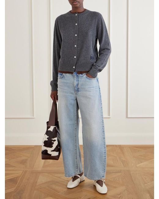 Marni Gray Layered Cashmere Cardigan
