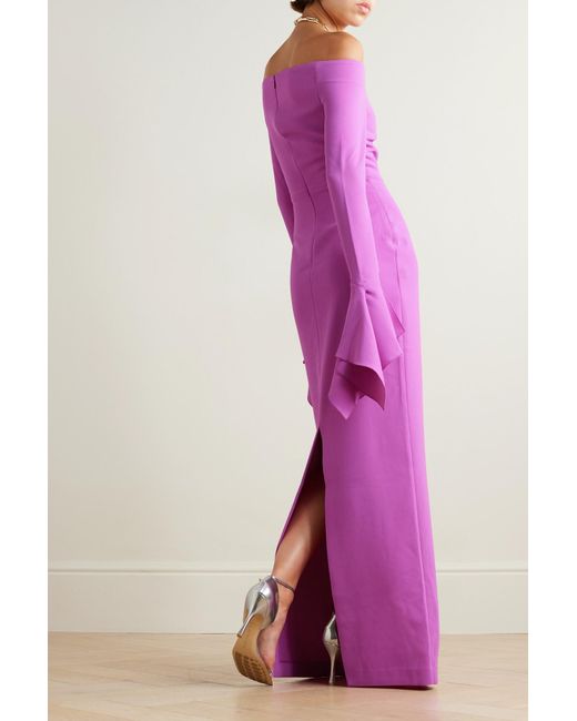Solace London Pink Amalie Crepe Gown