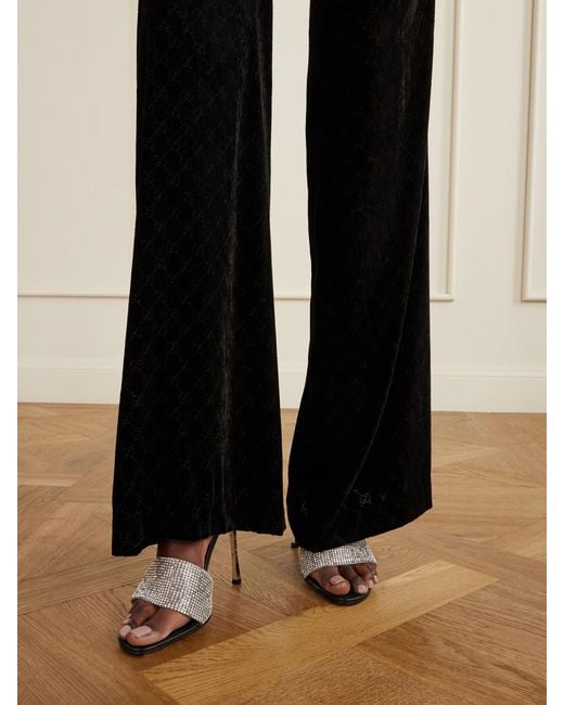 Gucci Natural Bombshell Crystal-Embellished Mesh Mules
