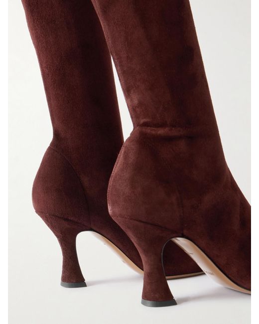 Neous Red Suede Knee Boots