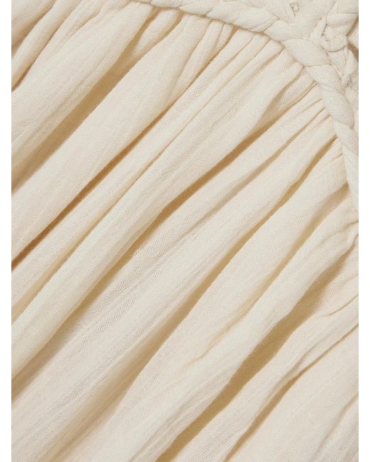 Isabel Marant Natural Justine Neckholder-Maxikleid Aus Baumwollgaze Mit Cut-Outs Und Verzierungen