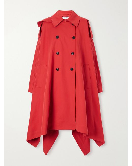 Rohe Red Cotton-Gabardine Coat