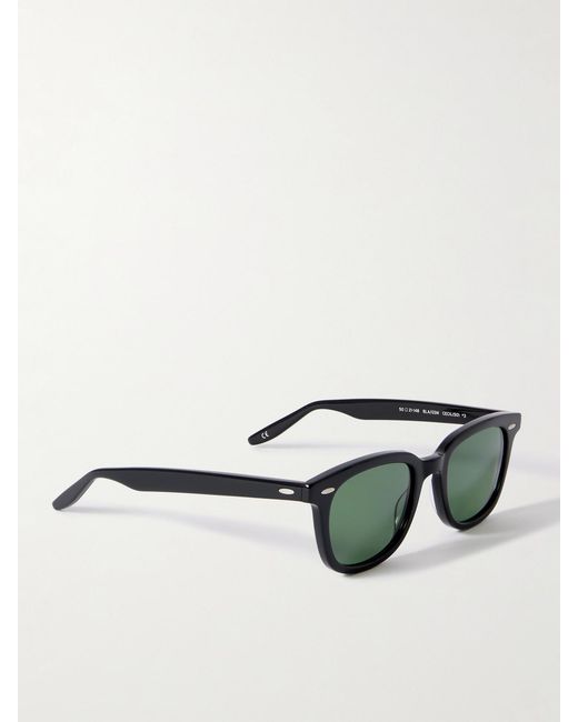 Barton Perreira Green Cecil D-Frame Acetate Sunglasses
