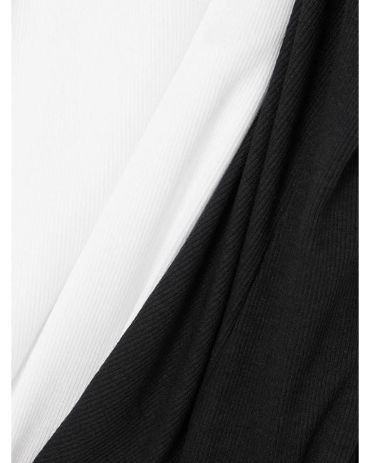 Commando Black Set Of Two Ribbed Stretch-Jersey Tanks