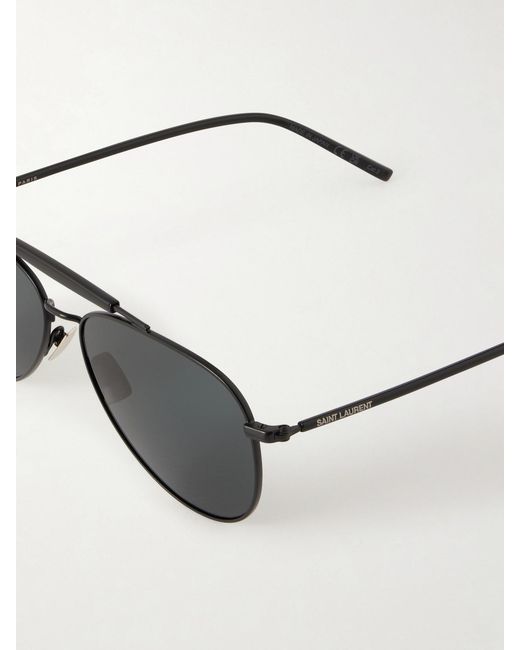 Saint Laurent Black Sl 864 Aviator-Style Metal Sunglasses