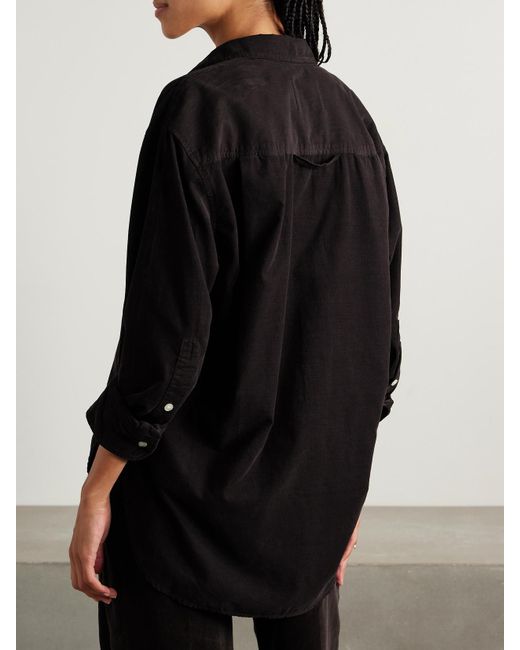 Citizens of Humanity Black Kayla Cotton-Corduroy Shirt