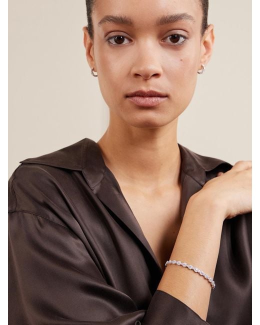 David Morris Natural Triolette 18-Karat Diamond Bangle
