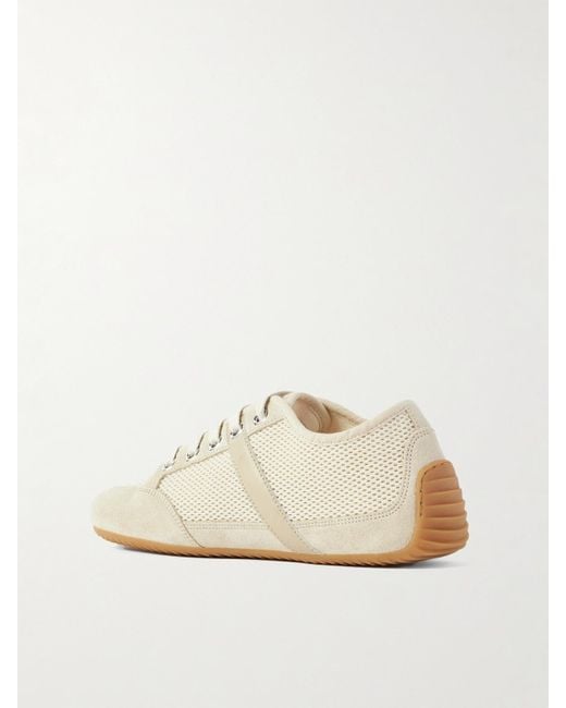 Givenchy White Sneakers Aus Mesh Mit Leder- Und Velourslederbesätzen