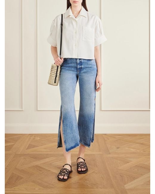 Loewe White Paula's Ibiza Anagram Cotton Shirt
