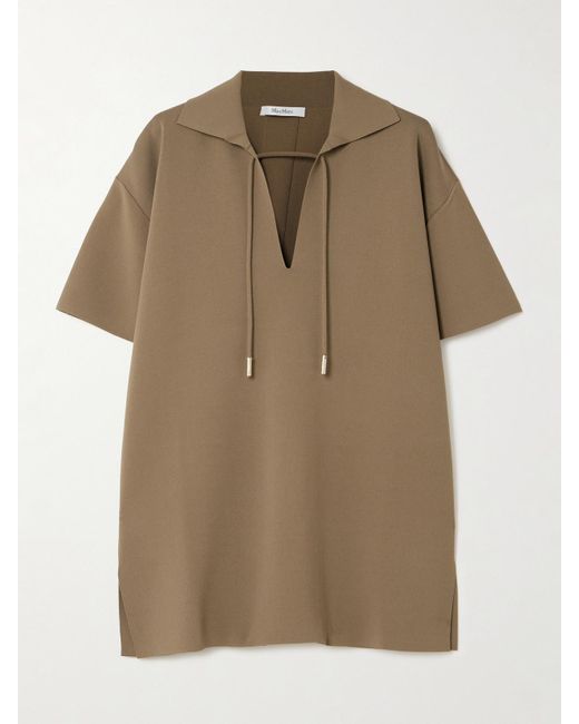 Max Mara Natural Poltava Bluse Aus Geripptem Jersey