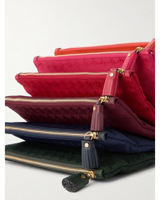 Pochette En Jacquard À Finitions En Cuir Filing Cabinet Anya Hindmarch en coloris Red