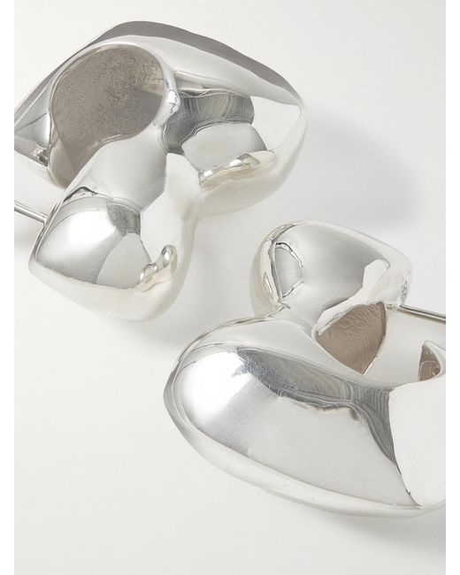 Agmes Natural Simone Bodmer-Turner Bubble Recycled Sterling Hoop Earrings