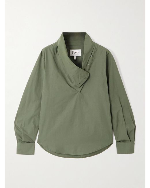 Twp Green My Maria Hemd Aus Baumwollpopeline