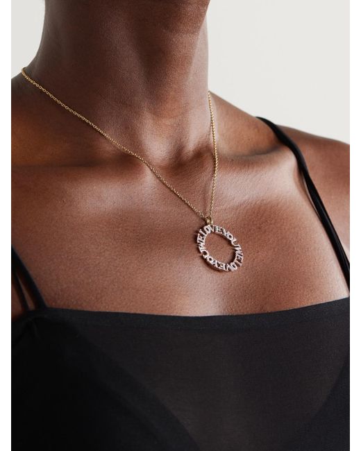 Yvonne Léon Natural Kette Aus 9 Karat Mit Diamanten