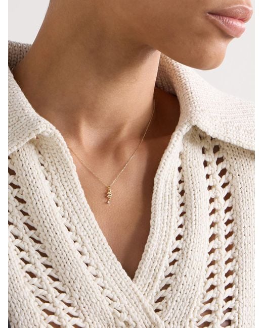 PERSÉE Natural Snake Kette Aus 18 Karat Mit Diamanten