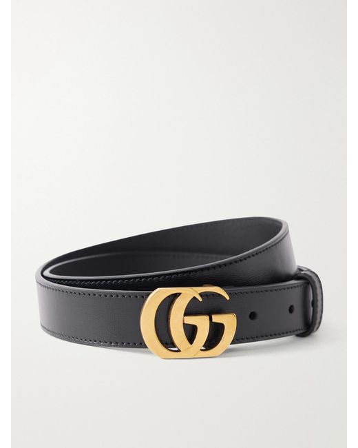 Gucci Blue Cut Gg Marmont Leather Belt