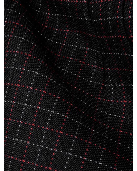 Wardrobe NYC Black Contour Checked Wool Mini Skirt