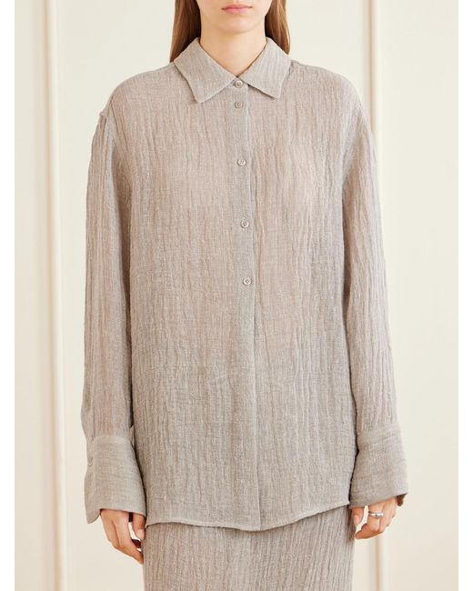 Kallmeyer Natural Mollie Linen-Blend Shirt
