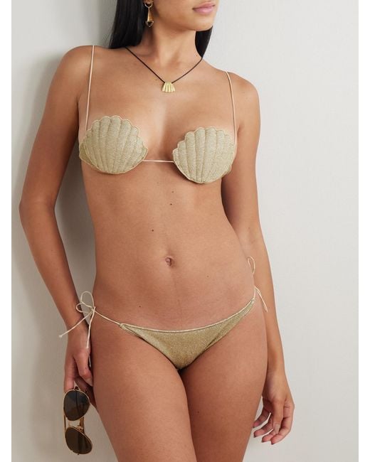 Oseree Natural Lumière Shell Metallic Bikini