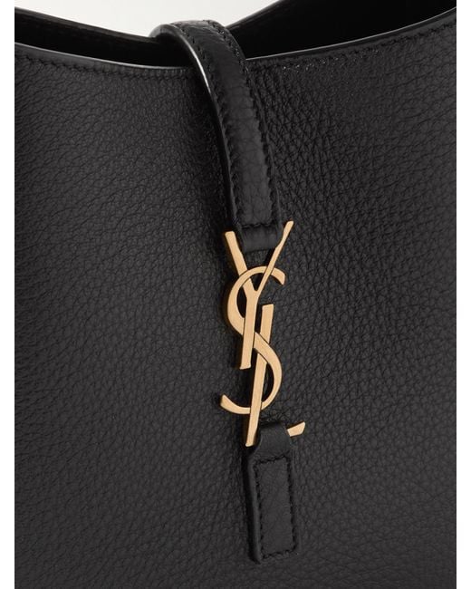 Saint Laurent White Le 5 À 7 Mini Schultertasche Aus Strukturiertem Leder