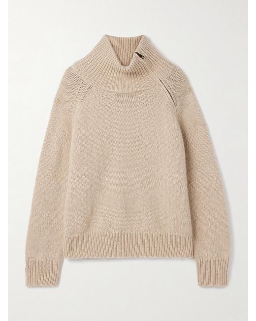 Nili Lotan Natural Raelynn Cashmere Turtleneck Sweater