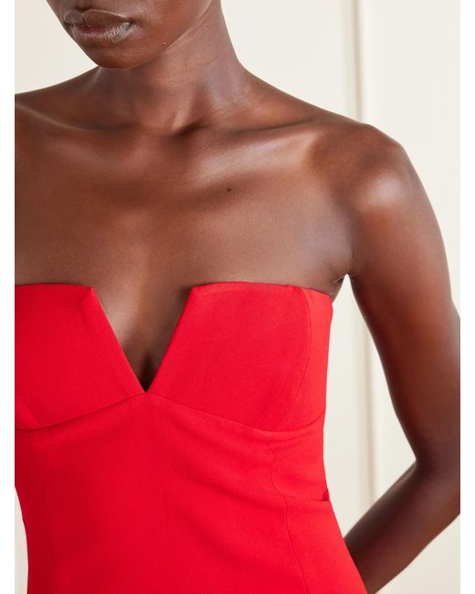 Ilkyaz Ozel Red Ecliptica Crepe Gown