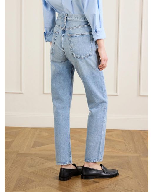 Agolde Blue '90S Pinch Waist High-Rise Straight-Leg Jeans