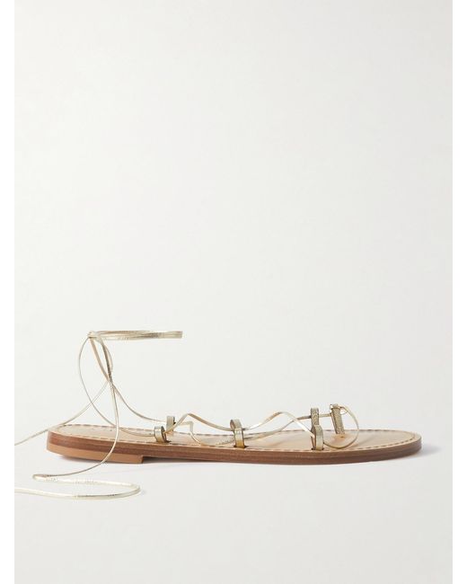 Amanu Natural The Serengeti Metallic Leather Sandals