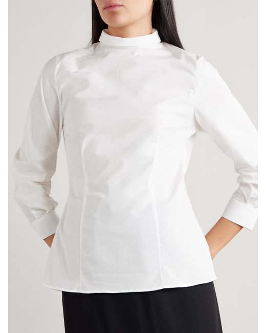 Bally White Bluse Aus Baumwollpopeline