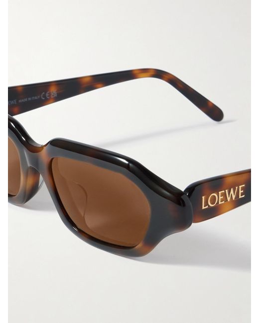 Loewe Brown Rectangular-Frame Acetate Sunglasses