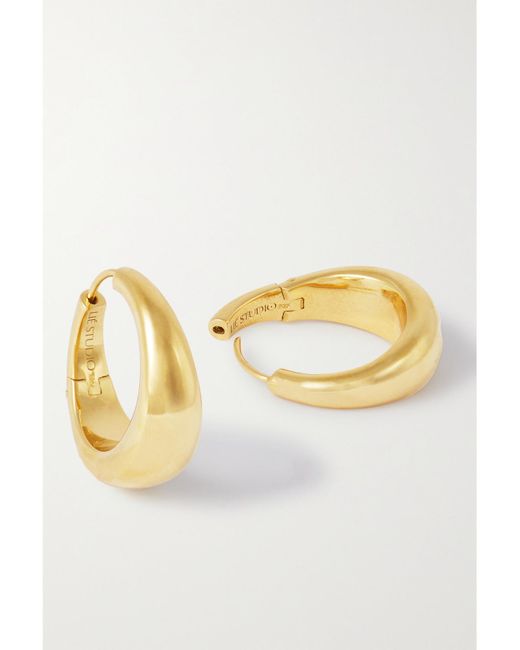 LIE STUDIO Metallic The Andrea-Plated Hoop Earrings