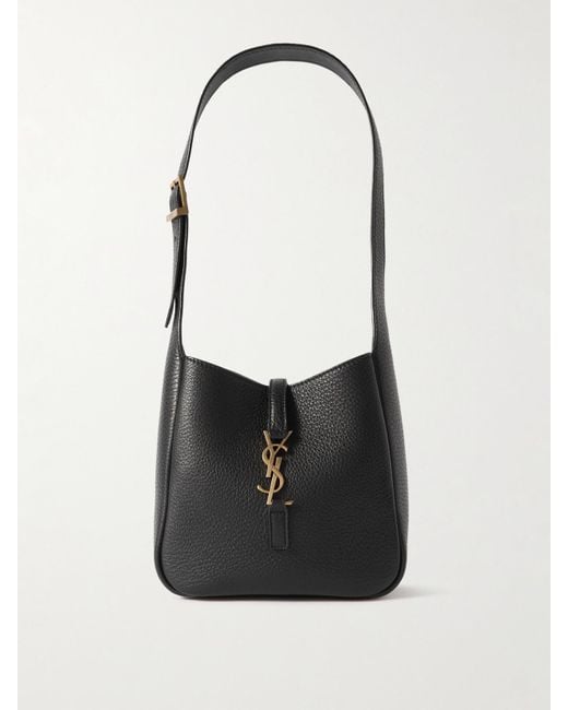 Saint Laurent White Le 5 À 7 Bea Mini Textured-Leather Shoulder Bag
