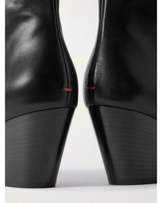 Aeyde Black Hedvig Leather Ankle Boots