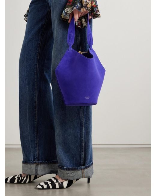 Khaite Blue Lotus Mini Tote Aus Kalbshaar