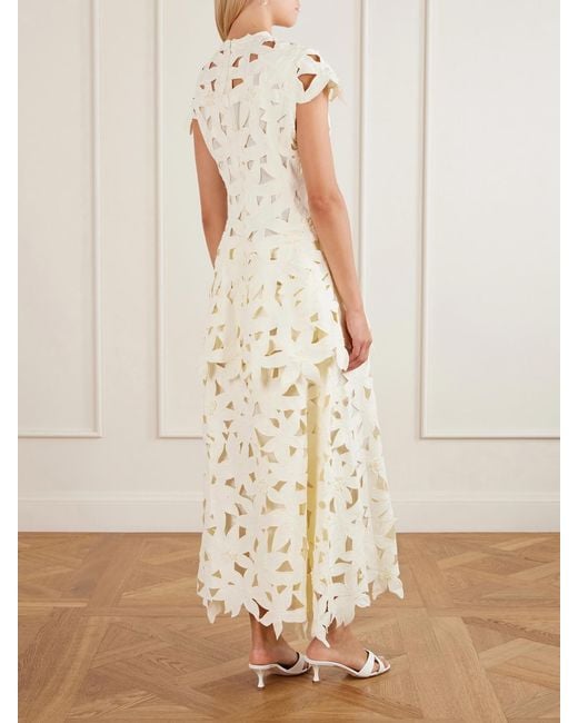 Jonathan Simkhai Natural Broderie Anglaise Crepe Gown