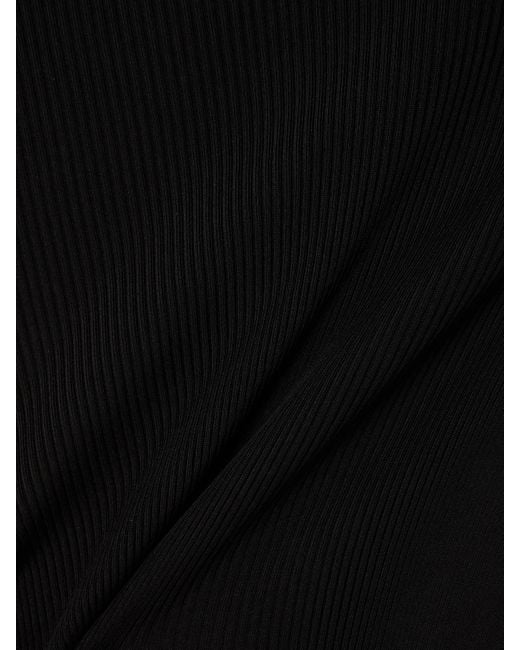 Saint Laurent Black Silk Lace Mini Dress