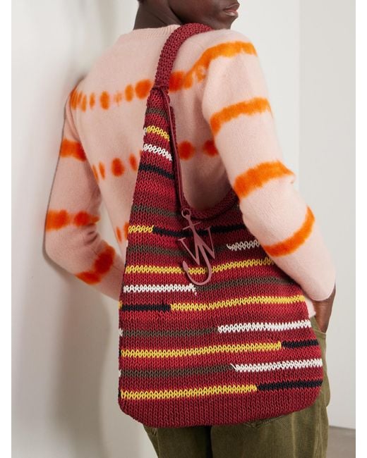 J.W. Anderson Red Tote Aus Gestreifter Baumwolle