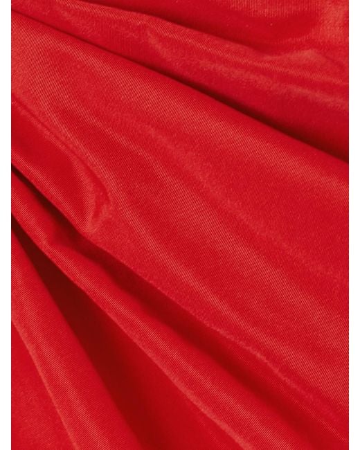 BERNADETTE Red Estee Bow-Embellished Taffeta Mini Dress